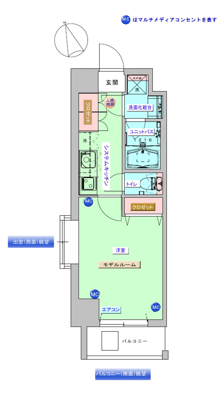 1ｋ平面図